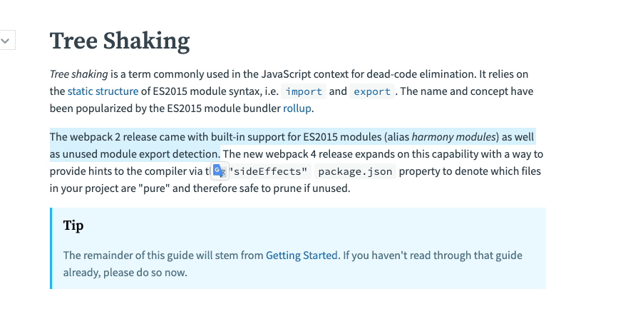 tree shaking doc